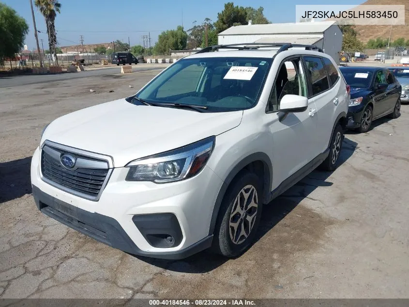 2020 Subaru Forester Premium VIN: JF2SKAJC5LH583450 Lot: 40184546