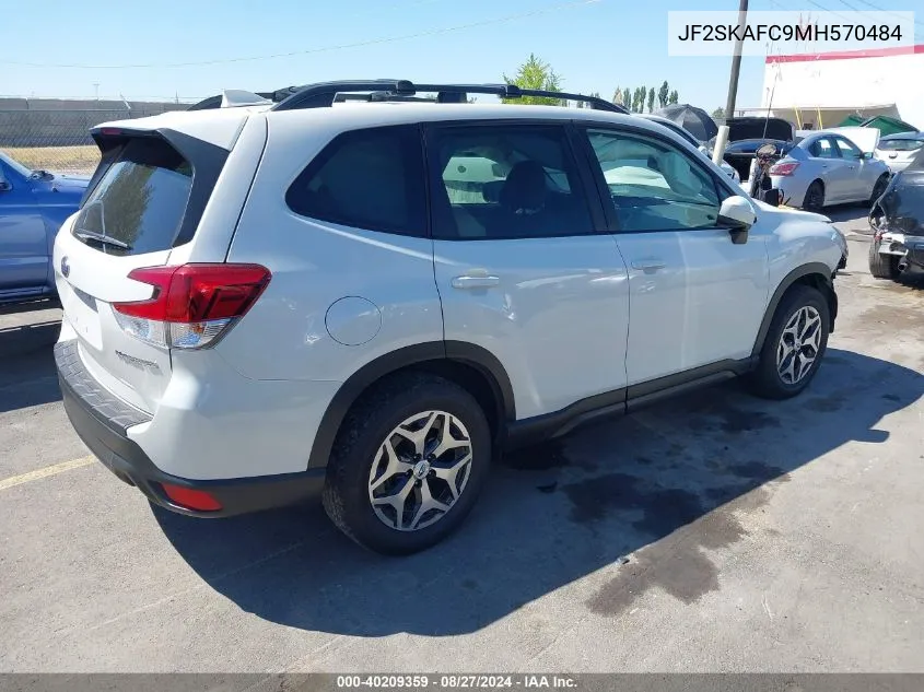 2021 Subaru Forester Premium VIN: JF2SKAFC9MH570484 Lot: 40209359