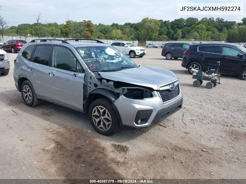 2021 Subaru Forester Premium VIN: JF2SKAJCXMH592274 Lot: 40387279