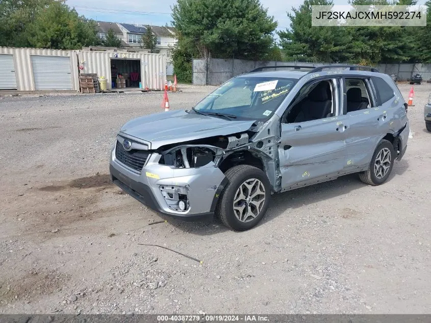 2021 Subaru Forester Premium VIN: JF2SKAJCXMH592274 Lot: 40387279