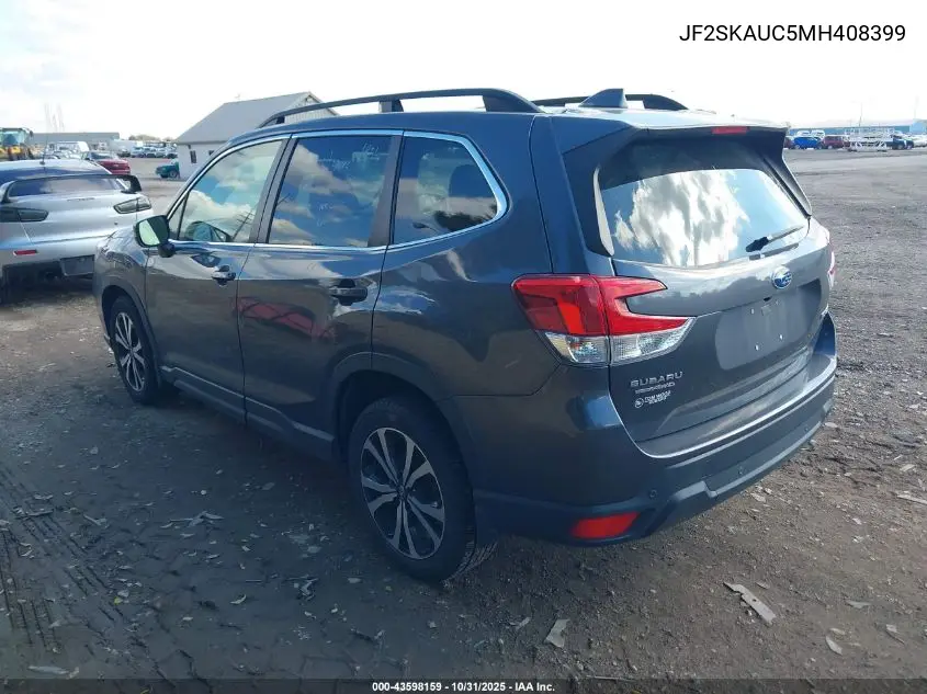 JF2SKAUC5MH408399 2021 Subaru Forester Limited