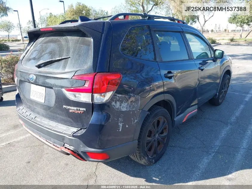 JF2SKARC8MH537388 2021 Subaru Forester Sport