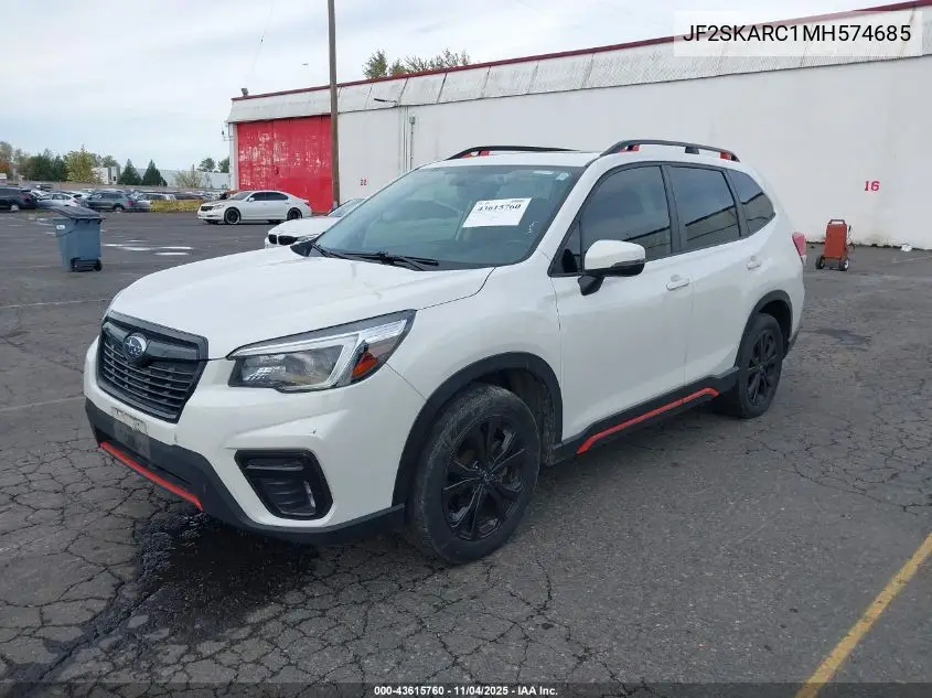 JF2SKARC1MH574685 2021 Subaru Forester Sport