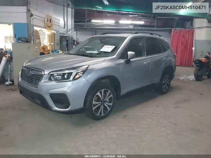 JF2SKASC0MH510471 2021 Subaru Forester Limited