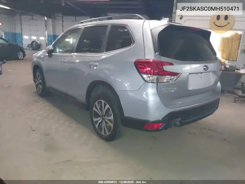 JF2SKASC0MH510471 2021 Subaru Forester Limited