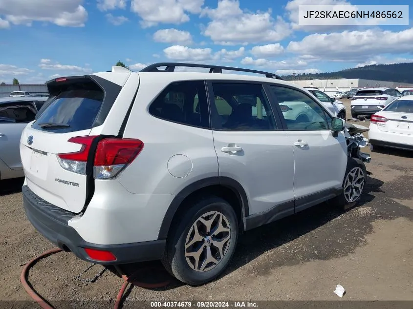 2022 Subaru Forester Premium VIN: JF2SKAEC6NH486562 Lot: 40374679