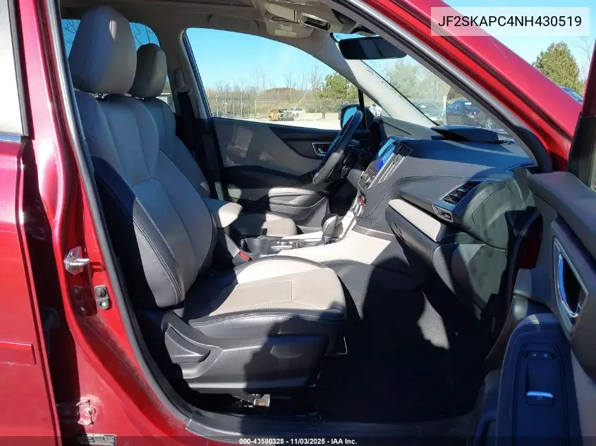 JF2SKAPC4NH430519 2022 Subaru Forester Limited