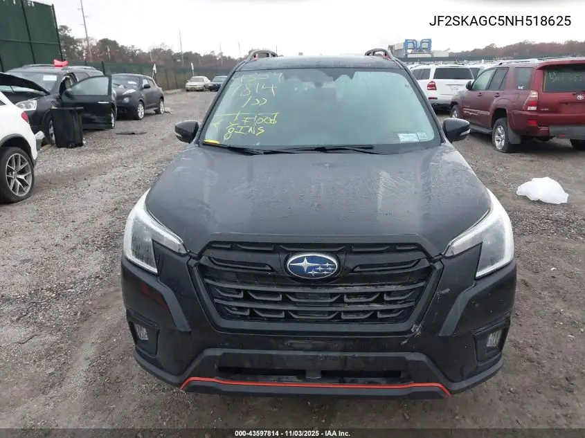 JF2SKAGC5NH518625 2022 Subaru Forester Sport