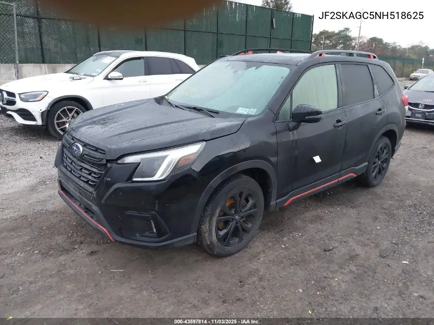 JF2SKAGC5NH518625 2022 Subaru Forester Sport
