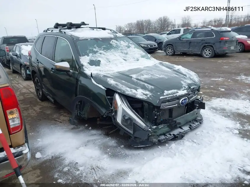 JF2SKARC3NH486111 2022 Subaru Forester Touring