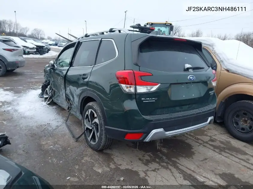 JF2SKARC3NH486111 2022 Subaru Forester Touring
