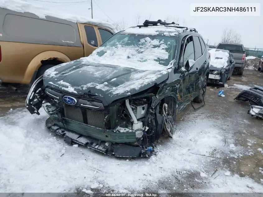 JF2SKARC3NH486111 2022 Subaru Forester Touring