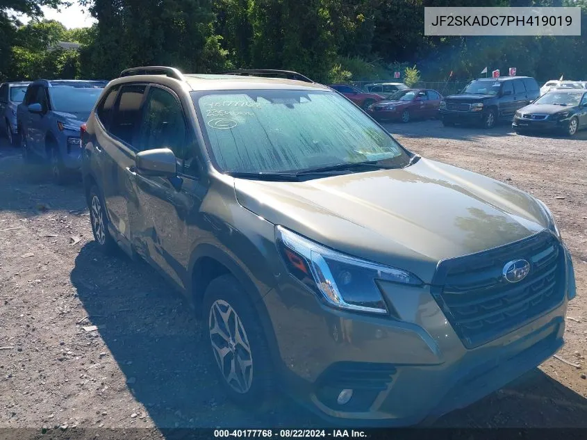 2023 Subaru Forester Premium VIN: JF2SKADC7PH419019 Lot: 40177768