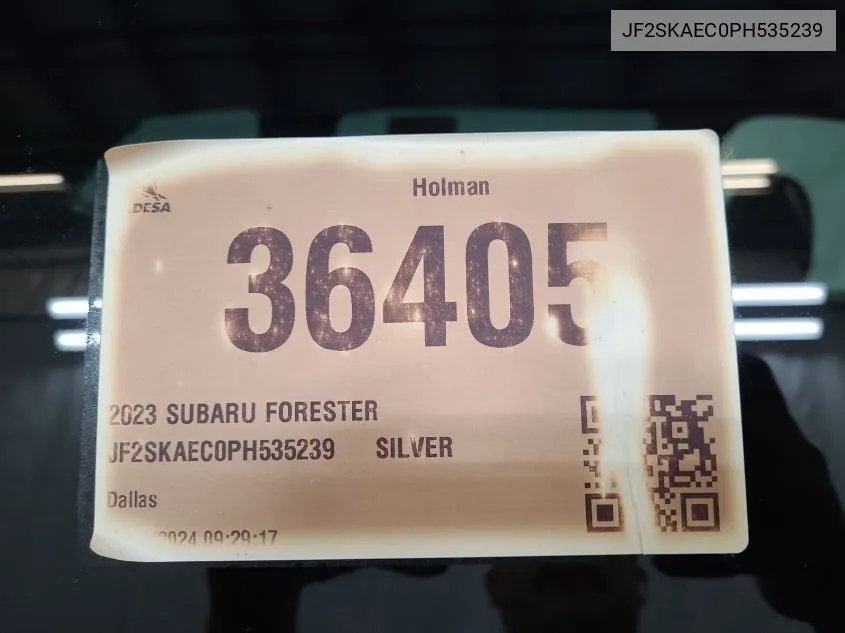 2023 Subaru Forester Premium VIN: JF2SKAEC0PH535239 Lot: 40414693