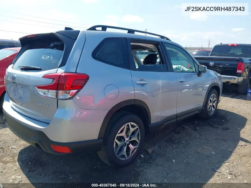 2024 Subaru Forester Premium VIN: JF2SKACC9RH487343 Lot: 40367040