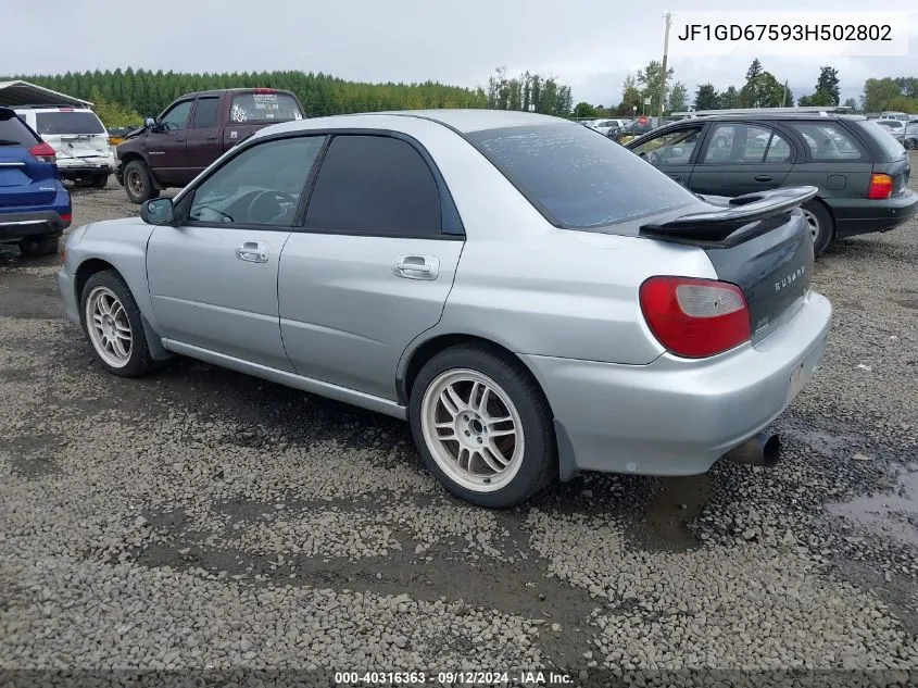 JF1GD67593H502802 2003 Subaru Impreza 2.5Rs