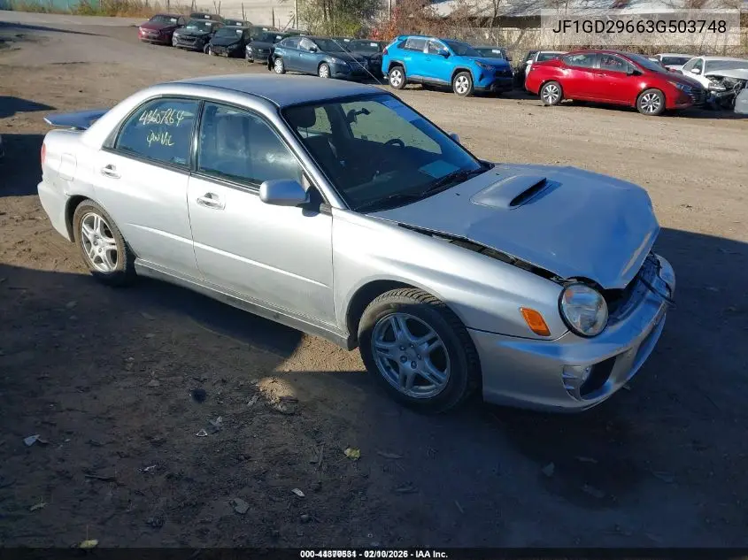 JF1GD29663G503748 2003 Subaru Impreza Wrx