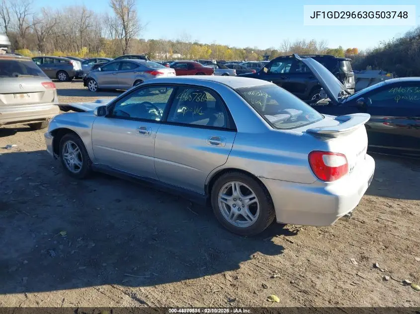 JF1GD29663G503748 2003 Subaru Impreza Wrx