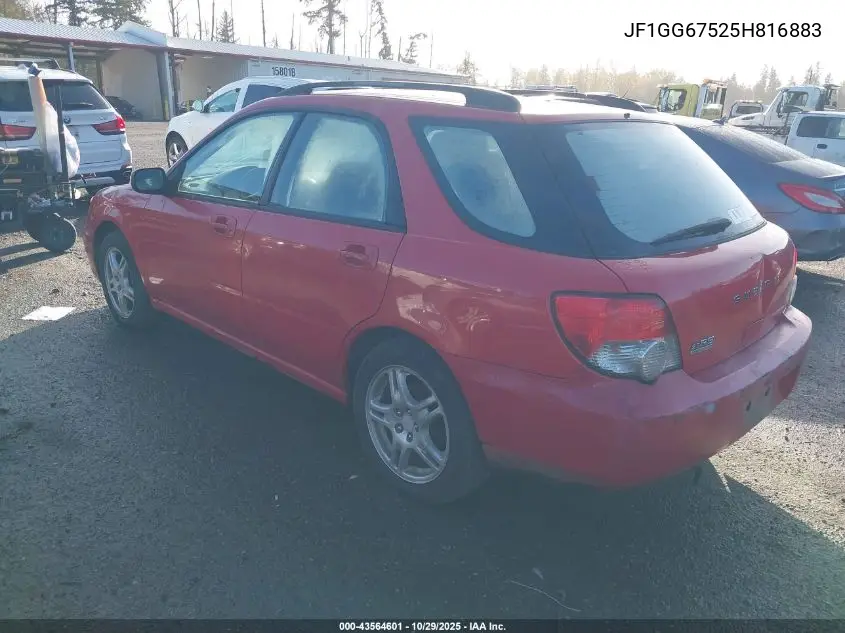 JF1GG67525H816883 2005 Subaru Impreza 2.5Rs