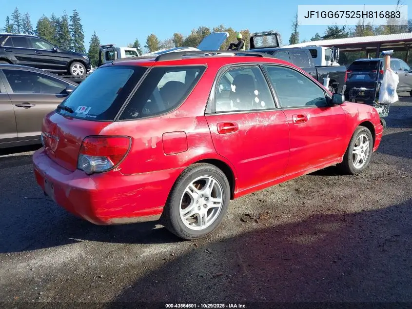 JF1GG67525H816883 2005 Subaru Impreza 2.5Rs