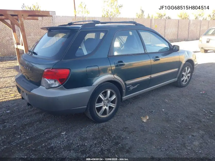 JF1GG68515H804514 2005 Subaru Impreza Outback Sport Base W/Special Edition