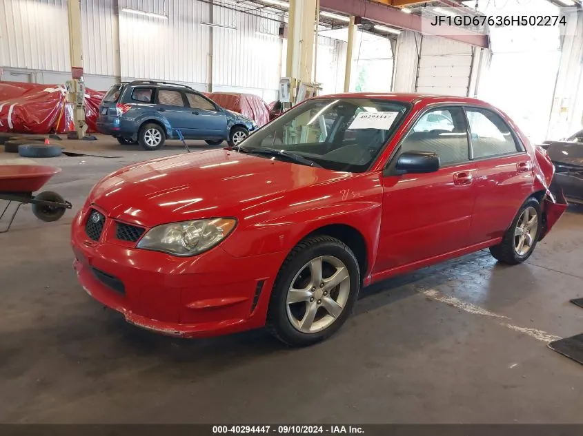 JF1GD67636H502274 2006 Subaru Impreza 2.5I