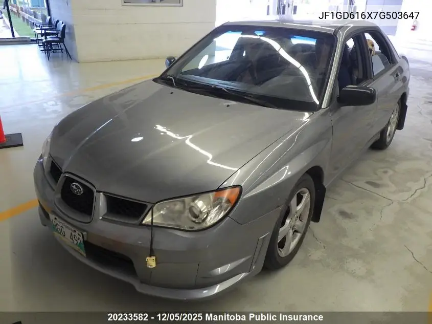 JF1GD616X7G503647 2007 Subaru Impreza 2.5I
