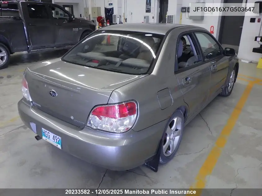 JF1GD616X7G503647 2007 Subaru Impreza 2.5I