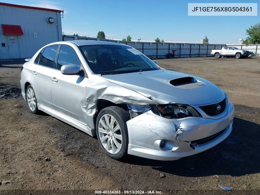 JF1GE756X8G504361 2008 Subaru Impreza Wrx Premium