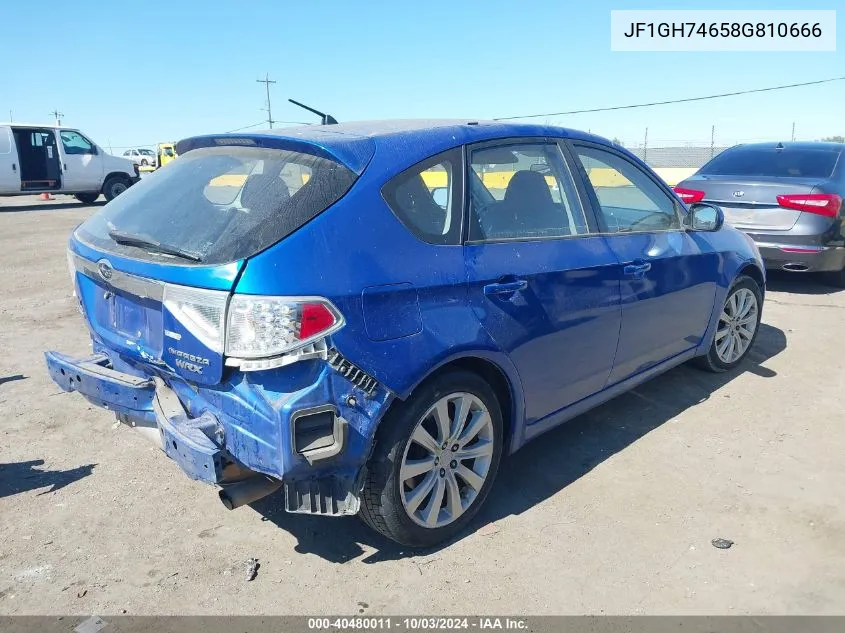 JF1GH74658G810666 2008 Subaru Impreza Wrx