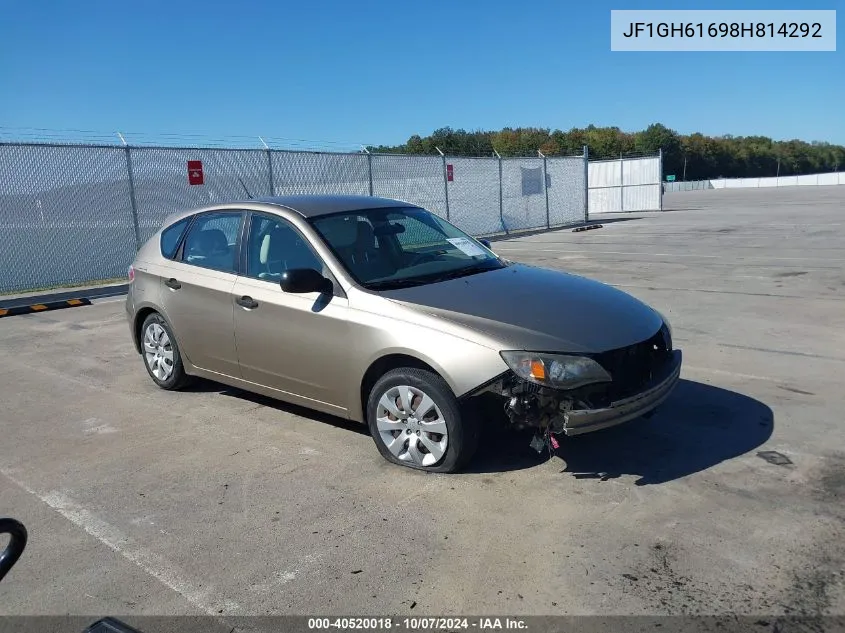 JF1GH61698H814292 2008 Subaru Impreza 2.5I