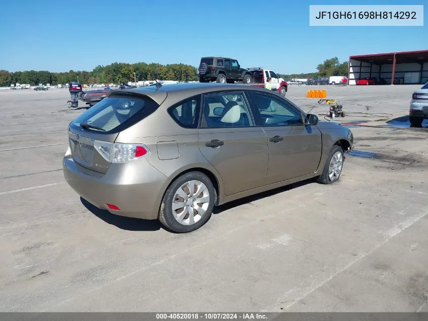 JF1GH61698H814292 2008 Subaru Impreza 2.5I