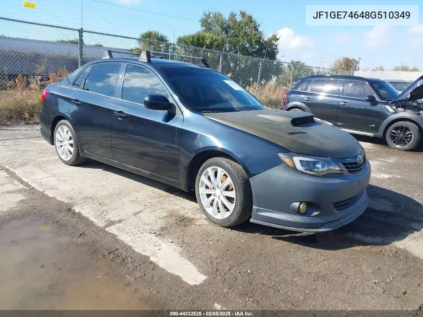 JF1GE74648G510349 2008 Subaru Impreza Wrx