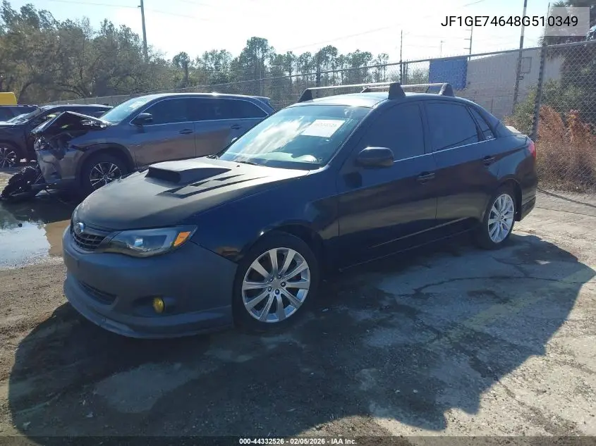 JF1GE74648G510349 2008 Subaru Impreza Wrx