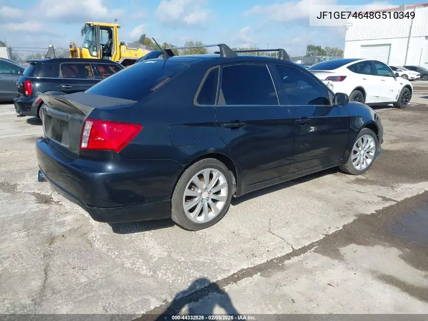 JF1GE74648G510349 2008 Subaru Impreza Wrx