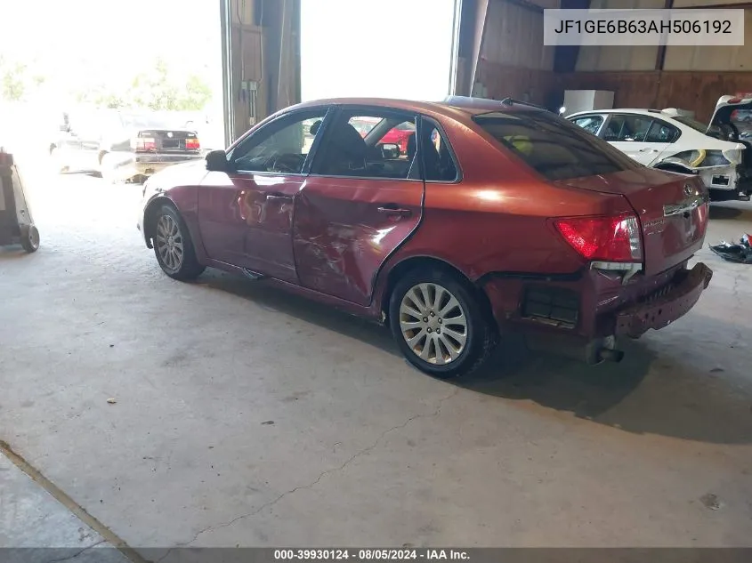 JF1GE6B63AH506192 2010 Subaru Impreza 2.5I Premium