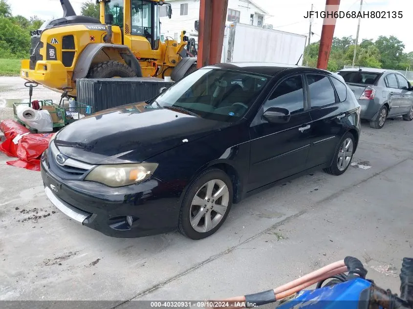 2010 Subaru Impreza Outback Sport VIN: JF1GH6D68AH802135 Lot: 40320931