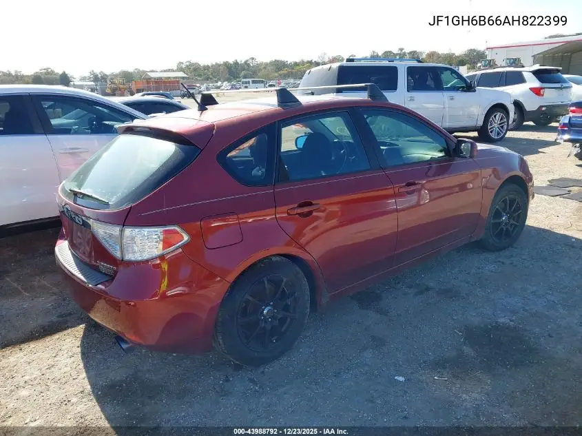 JF1GH6B66AH822399 2010 Subaru Impreza 2.5I Premium