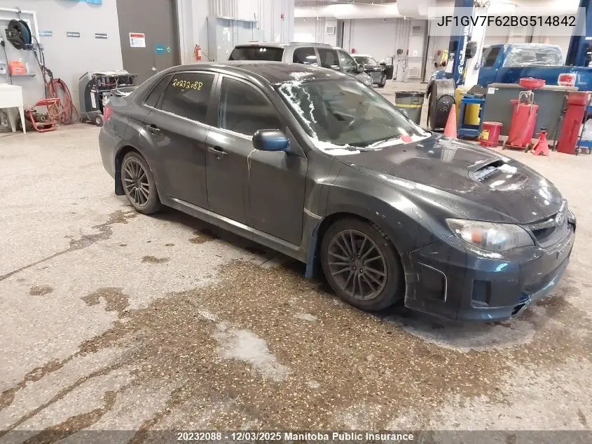 JF1GV7F62BG514842 2011 Subaru Impreza Wrx