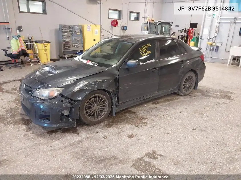 JF1GV7F62BG514842 2011 Subaru Impreza Wrx