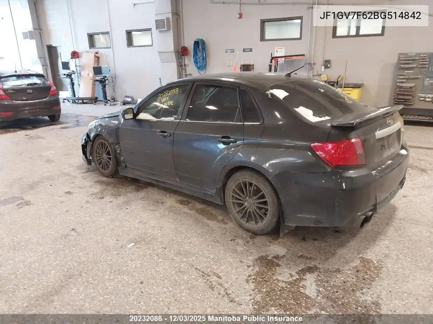 JF1GV7F62BG514842 2011 Subaru Impreza Wrx