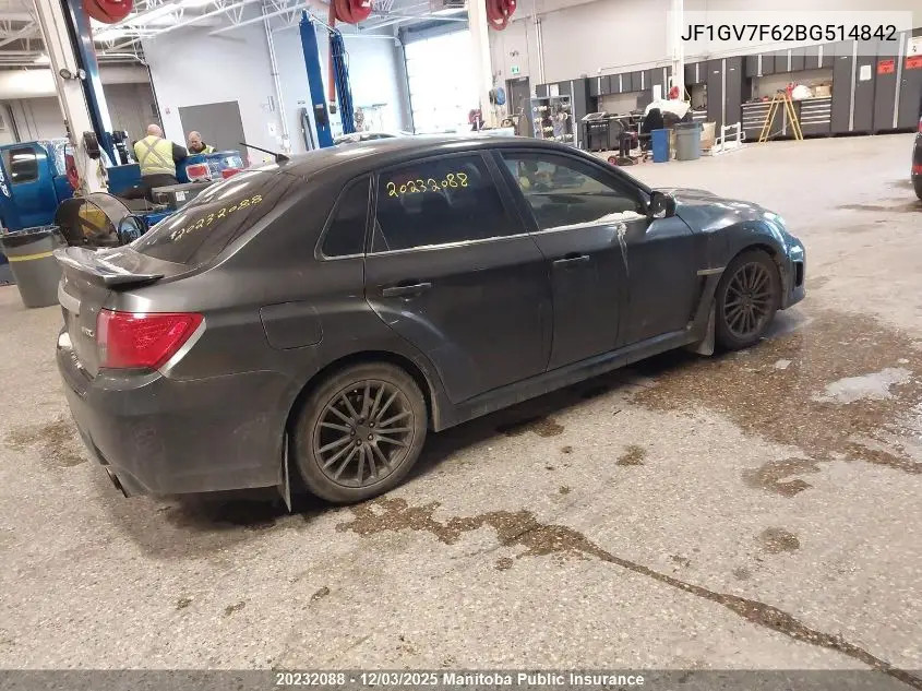 JF1GV7F62BG514842 2011 Subaru Impreza Wrx