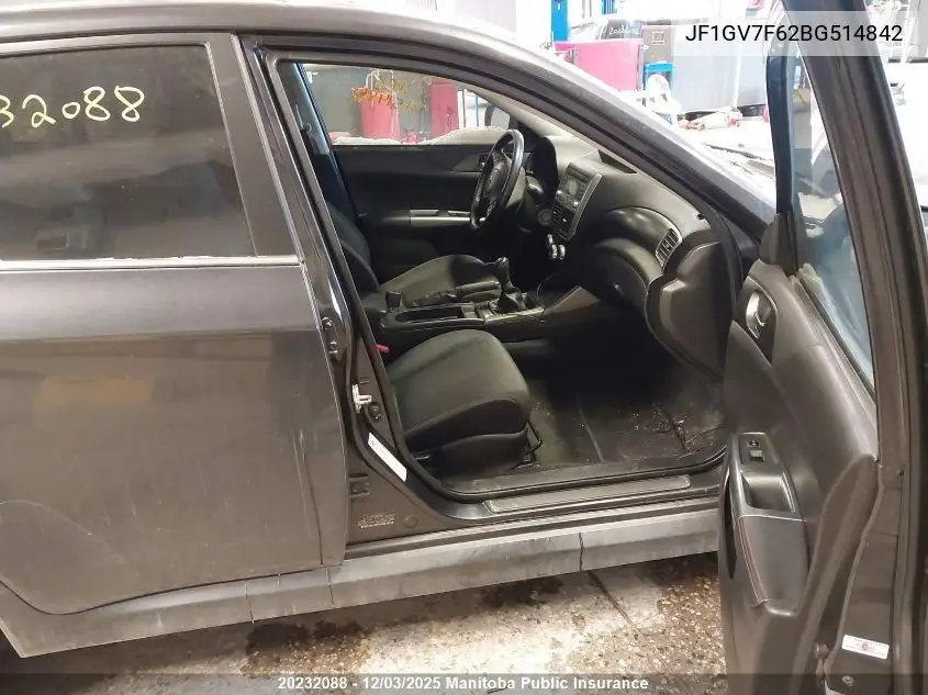 JF1GV7F62BG514842 2011 Subaru Impreza Wrx
