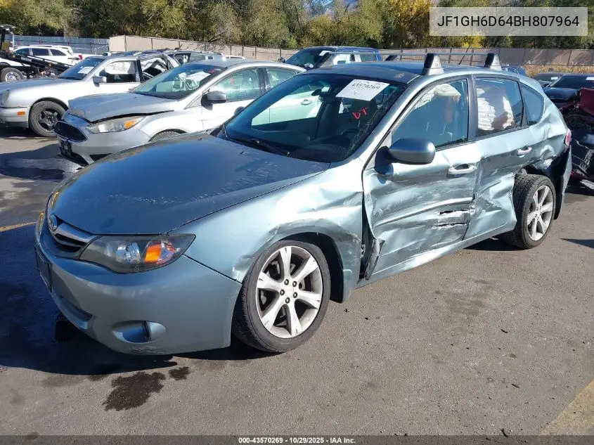 JF1GH6D64BH807964 2011 Subaru Impreza Outback Sport
