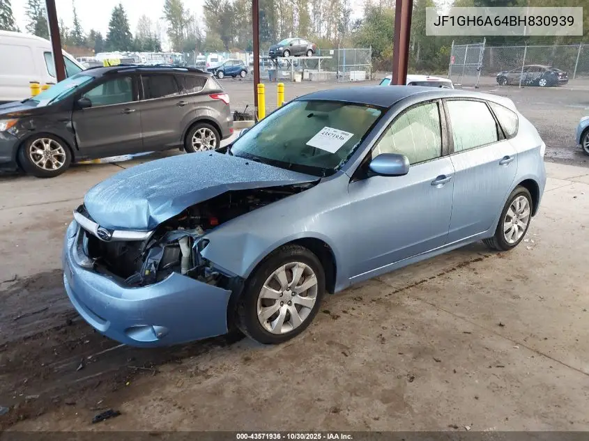 JF1GH6A64BH830939 2011 Subaru Impreza 2.5I