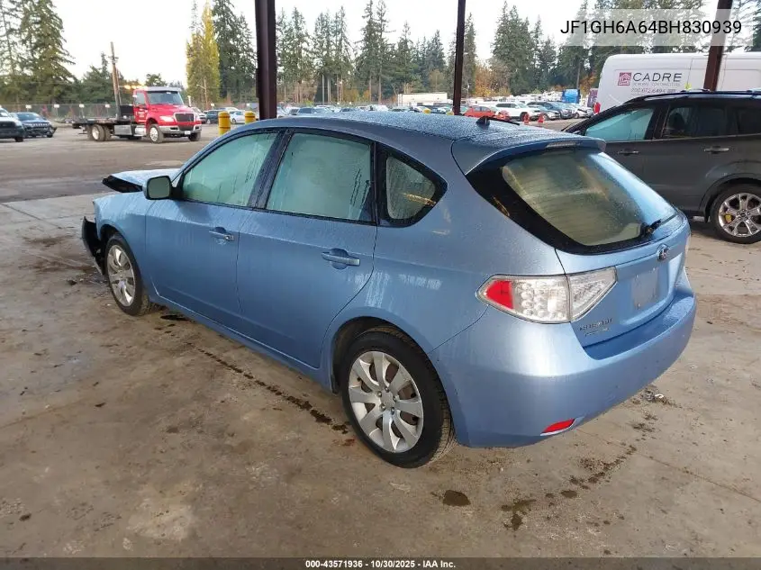 JF1GH6A64BH830939 2011 Subaru Impreza 2.5I
