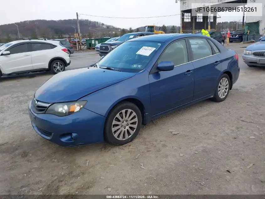 JF1GE6B67BH513261 2011 Subaru Impreza 2.5I Premium