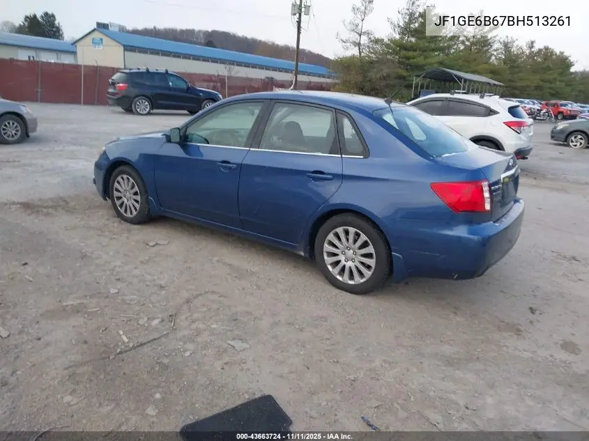 JF1GE6B67BH513261 2011 Subaru Impreza 2.5I Premium