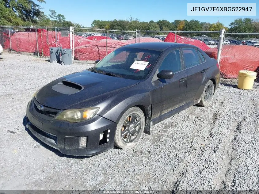 JF1GV7E6XBG522947 2011 Subaru Impreza Wrx