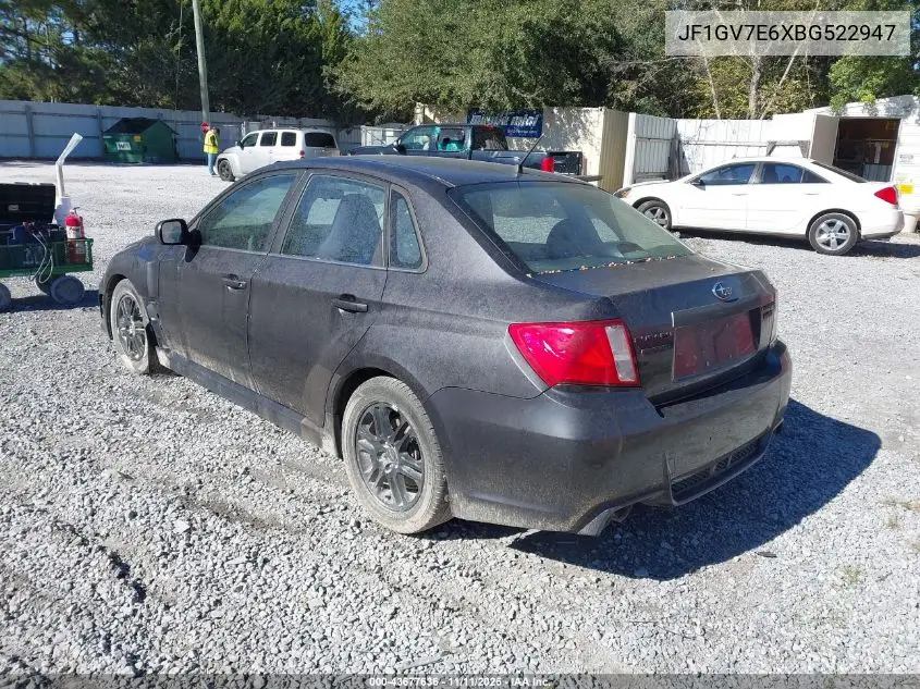 JF1GV7E6XBG522947 2011 Subaru Impreza Wrx